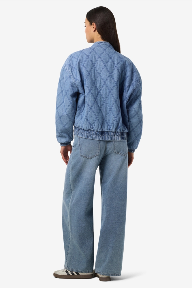 NMCLAIRE QUILT DENIM JACKET 27034965 Light Blue Denim